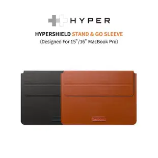 【HyperDrive】立架式電腦內袋 MBP 15-16吋-皮革棕(HyperDrive)