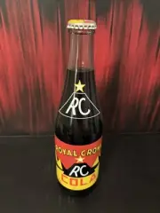 Vintage Royal Crown Cola Soda Pop Bottle FULL 12oz ACL RC Cola Bottle