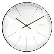 NeXtime White Round Mini Dome Table/Wall 20cm Analogue Clock Home/Office Decor