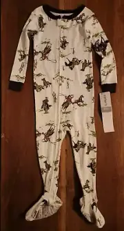 Carter's 24M 24 Months Old Cowboys and Horses Pajamas one piece - NEW and unused