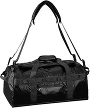 Fiocias Travel Duffel Gym Hand Bag with Multi-Pockets Waterproof Equipment Bag Sling Bag for Mountaineering Overnight Weekender, Black