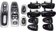 for Hyundai for Accent 1.6L 2000 2001-2005 Front Rear LH RH Outside Inside Door Handle Power Window Control Switch Automobile Window Switch(Kit 004)