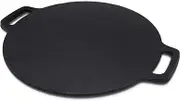 Brightalk 11-Inch Cast Iron Roti Tawa, Double Handled Cast Iron Crepe Pan for Dosa, Tortillas