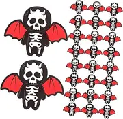 MOBUTOFU 100Pcs Halloween Paper Hanging Tags Skull Bat Present Tags for DIY Crafts Trick Treat Bag Labels Unique Halloween Party Supplies Decorative Present Packaging Ornaments