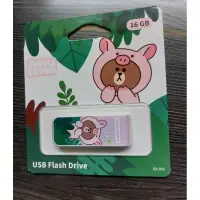 在飛比找蝦皮購物優惠-LINE FRIENDS  16GB 伸縮隨身碟-熊大豬豬裝