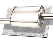 Universal Muffler Heat Shield - 24x40 Mylar Backed Silver Fiber - New