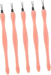 Beaupretty Stainless Steel Cuticle Pusher Tool Kit 5pc Nail Manicure Tools Cuticle Trimmer Pusher Remover for Skill Levels
