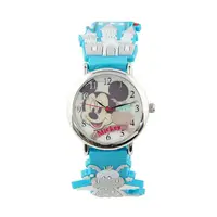 在飛比找PChome24h購物優惠-【Disney】米奇可愛Ｑ版｜造型橡膠錶帶兒童錶-天空藍/M