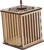 1Pc Wooden Cage Lightweight Insect Breeding Box for Pets with Carrying Lanyard for Crickets and Grasshoppers Convenient Outdoor Use