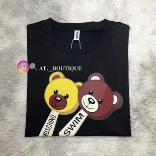 AT精品📦 Moschino 🐻Mos熱銷款 黑底冰棒熊短袖🈴️保證正品