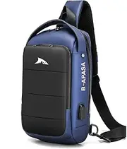 [Generic] 7L Sling Bag with USB Design Crossbody Bag Adjustable Chest Bag Travel Backpack for Cycling Walking Hiking Red