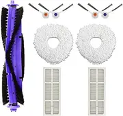 Replacement Accessories Kit Compatible With Narwal Freo Robot Vacuum Cleaner,1 Main Brush, 4 Side Brushes,2 Mop Pads, 2 Hepa Fiters Spare Parts (9 pcs)