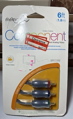 Memorex Component Video Cable 6 Feet (1.8m) Analog Video - New In Package