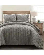 Lush Decor 3pc Ravello Pintuck Comforter Set