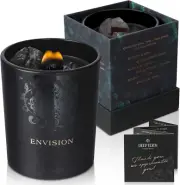 Scented Candle, Wood Wick, 7.4 Oz, Black - Luxurious, Powerful Manifestation Cry