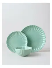 [Vue] Lagio Scalloped 12pc Dinner Set in Seafoam