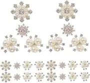 TEHAUX 40pcs Crystal Charms Flatback Decor Craft Embellishments for DIY Bridal Hair Accessories Rhinestone Chars