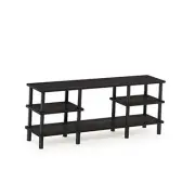 Turn-N-Tube 3-Tier Multipurpose Wide Shelf TV Stand, Espresso/Black