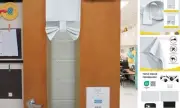 Classroom Door Curtains, Privacy Small 8"W x 36"L (Pack of 1) Greyish White