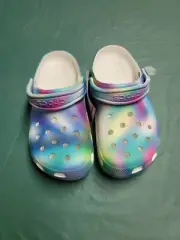 NEW CROCS Classic Platform TIE-DYE Graphic Clog Mules Comfort Shoes 6 M 8W