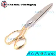 10" Stainless Tailor Scissors Sewing Dressmaking Upholstery Fabric Shears Gold