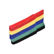 Reusable Cable Ties, 4 Inch Hook and Loop Cord Wraps, 5 Color Zip Tie 50pcs