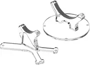 Bat Holder - 2X Baseball Bat Hanger | Horizontal Rack Brackets Hanger, Acrylic Hitting Rod Organizer Stand Fits 8 Inches Softball Stick Equipment For Home Decor Sports Keepsake