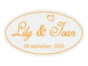 Personalised Oval Envelope Seals / Stickers / Labels for Wedding Invitation