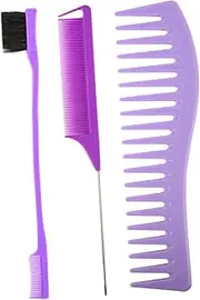 Healvian 2 Sets of Styling Combs Hair Barber Comb Set Hair Brush for Haircutting
