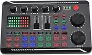 Suesacy Sound Card Microphone Sound Mixer Sound Card Audio Mixing Console Amplifier Live Music Mixer Amplifier DJ Equipment