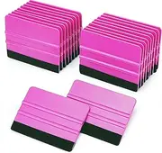 Umaki 20Piece Vinyl Wrap Squeegee Decal Applicator Car Tint Film Scraper with Microfiber Felt, Scratchless Plastic Squeegee for Craft Adhesive Vinyl, Vinyl Film Wrap Automotive Graphic,Purple