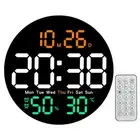 10 Inch Large Digital Wall Clock Humidity Temperature Date Display (Multicolor)