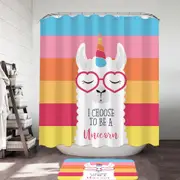 Funny Llama Unicorn Shower Curtain