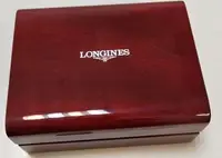 在飛比找Yahoo!奇摩拍賣優惠-浪琴 手錶盒 Longines 原廠亮面珠寶盒 紅棕木色 手