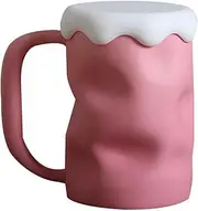 Water Cup Ceramic Coffee Mugs Coffee Cups with Handle Large Latte Mug Big Mug for Women Men Great Tea Cocoa or Hot Chocolate Coffee Mug (Color : Pink)