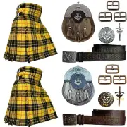 Handmade MacLeod of Lewis Tartan Kilt Outfit For Men CustomSize Traditional Kilt