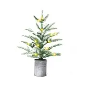 Small Christmas Tree 24 inch Mini Christmas Tree Pre-lit with 60 Lights Rustic