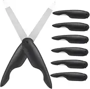 HAPINARY 8pcs Folding Nail Files Durable Metal Nail Polishing Tool for Manicure Pedicure Compact Easy to Use Buffer for Professionals