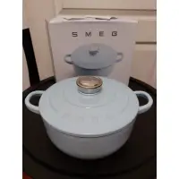 在飛比找蝦皮購物優惠-SMEG義大利精品美學琺瑯鑄鐵鍋24cm(全新)下標送德國寶