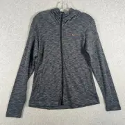 Columbia Womens M OuterSpaced Full Zip Long Sleeve Jacket Morango Logo Gray NWT