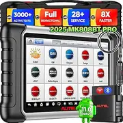 Autel Scanner MaxiCOM MK808BT PRO AU, 2025 OS11 Full Bidirectional Diagnostic Scan Tool 2.0, Update of MK808S, as MK900 MX900, 3000+ Active Test, 28+ Service, All System, Brake Bleed, Injector Coding
