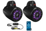 Boss Audio B40RGB 4" 500W Marine Boat Amplified Bluetooth RGB Speakers
