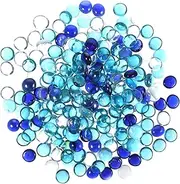 ZUNOXAZ Glass Flat Beads for Aquariums Vases Decorative Bead Stones for DIY Projects and Indoor Decor for Fish Tank Landscape and Flower Arrangements