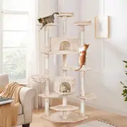 BEASTIE Cat Tree Scratching Post Scratcher Tower Condo House Furniture Wood 203