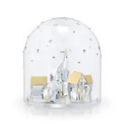 Swarovski Holiday Magic Winter Village Bell Jar Display (#5597141) New In Box