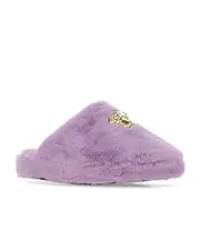 Versace Medusa Plaque Fur Slippers 45 Pink