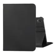 For iPad mini 6 Case,360 Rotating Lychee Flip PU Leather Case, Holder, Black