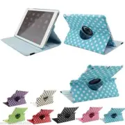 360 Swivel POLKA DOTS spots case cover iPad 432 Air 1 2 Mini 2017 2018 (OPT SP)
