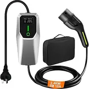 Electric Vehicle Charging Cable with Australian Plug, 2.4KW 5M Cable Type 2 EV Charger Compatible with Tesla Model Y/3 and Other Plug-in Hybrid Cars