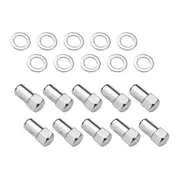 Street Pro Wheel Lug Nut Kit Chrome Street Pro 007 Dome Head Length 1.70 1/2 1.00 inch Shank Set of 10